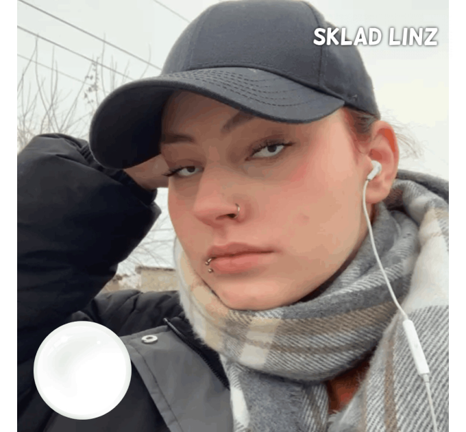 Белые цветные контактные линзы - Белый - Крейзи/Косплей - Карнавальные - контактные линзы ELITE Lens