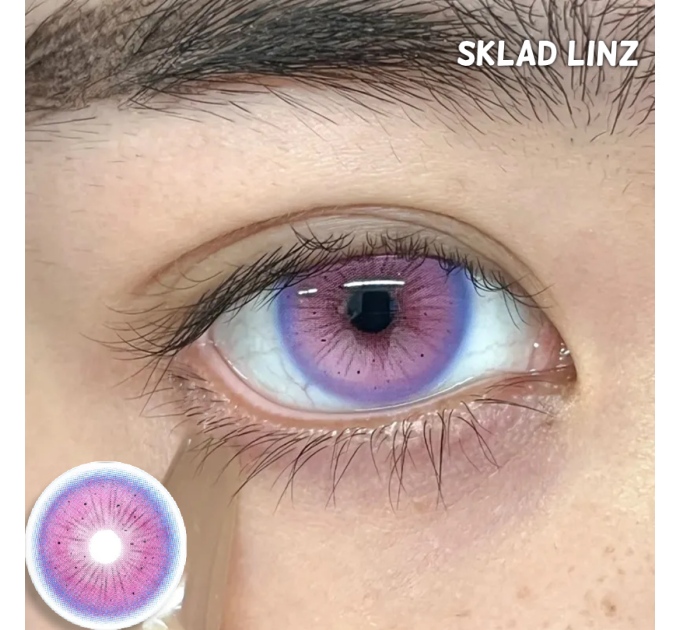 Розовые Карнавальные линзы (Crazy) Пинк - контактные линзы ELITE Lens