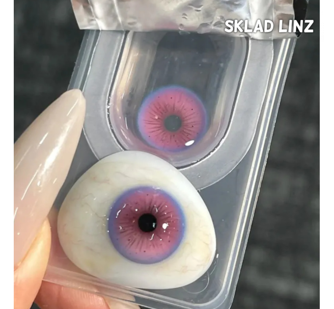 Розовые Карнавальные линзы (Crazy) Пинк - контактные линзы ELITE Lens