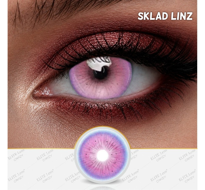 Розовые Карнавальные линзы (Crazy) Пинк - контактные линзы ELITE Lens