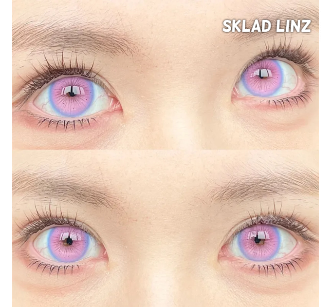 Розовые Карнавальные линзы (Crazy) Пинк - контактные линзы ELITE Lens