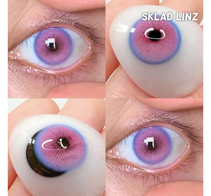 Розовые Карнавальные линзы (Crazy) Пинк - контактные линзы ELITE Lens