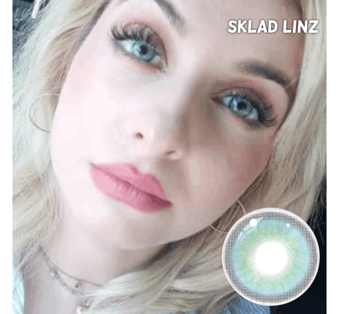 Сині кольорові контактні лінзи - Айс Софт Блу - Для темних очей - Натуральні - контактные линзы ELITE Lens