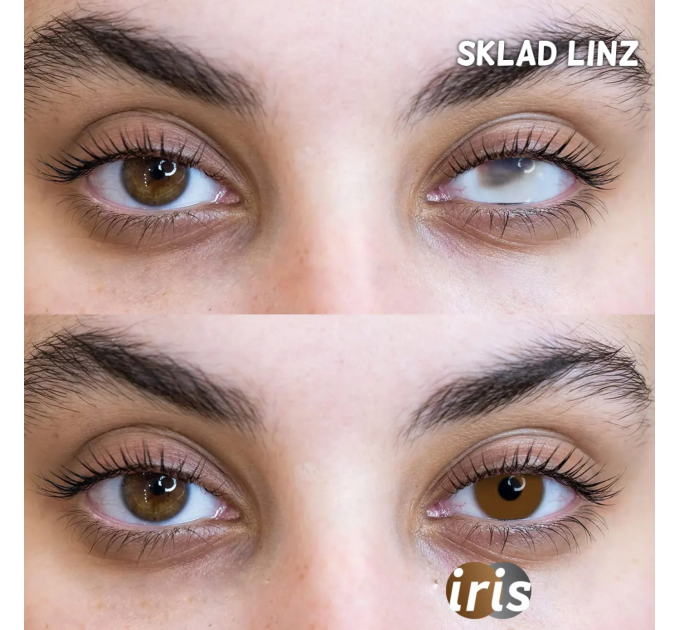 Протезные карие контактные линзы с отверстием для зрачка - IRIS Maxvue® - контактные линзы MaxVUE